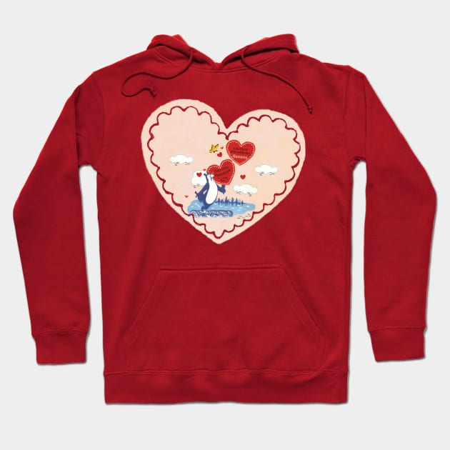 Hamm's Valentine Bear Hoodie by Eugene and Jonnie Tee's